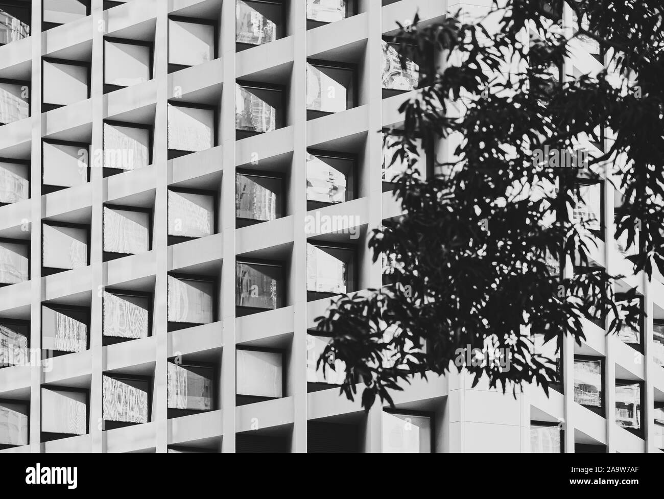 Modern Architecture, image on black and white Stock Photo - Alamy