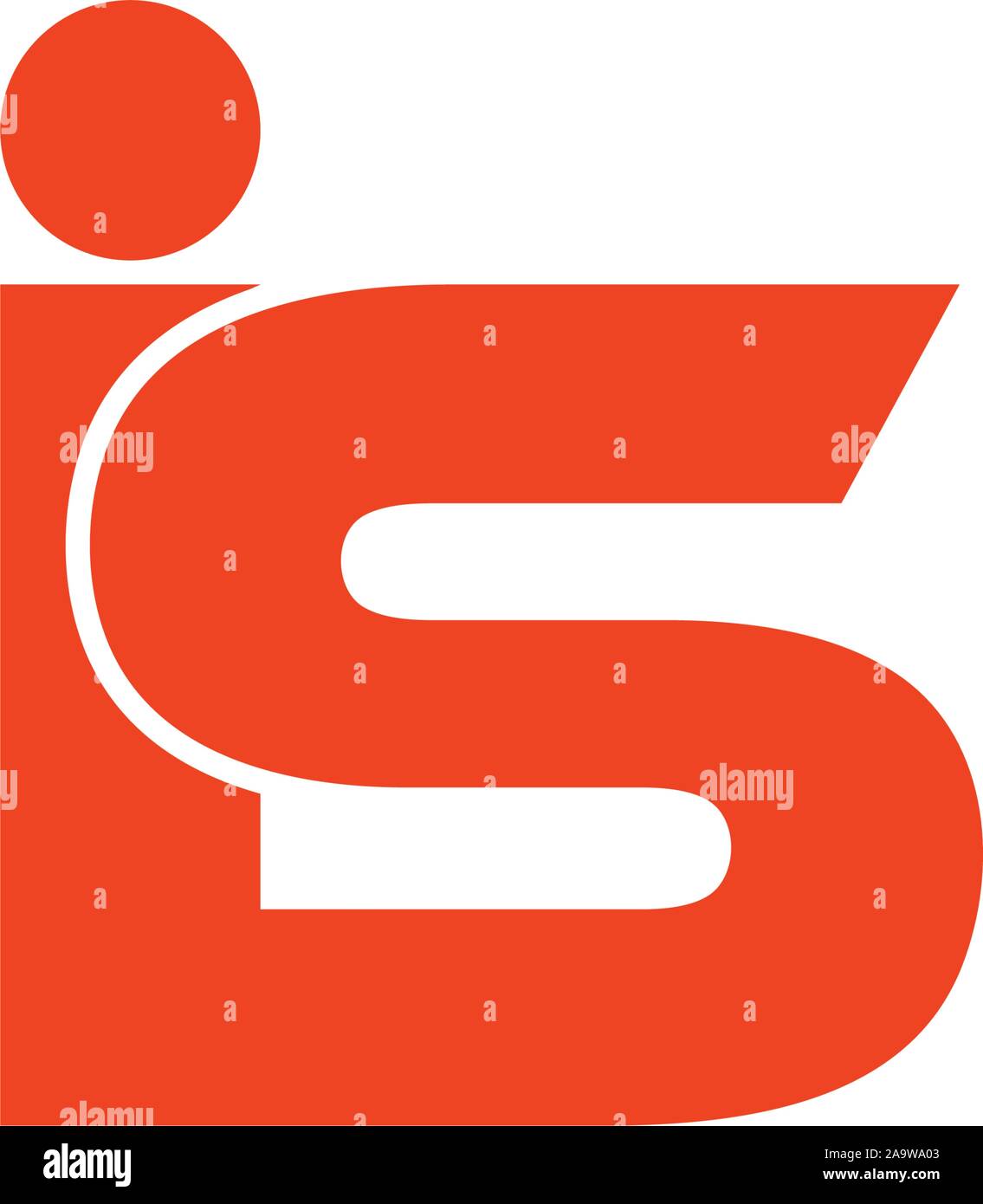 letter is overlapping design logo vector Stock Vector Image & Art - Alamy