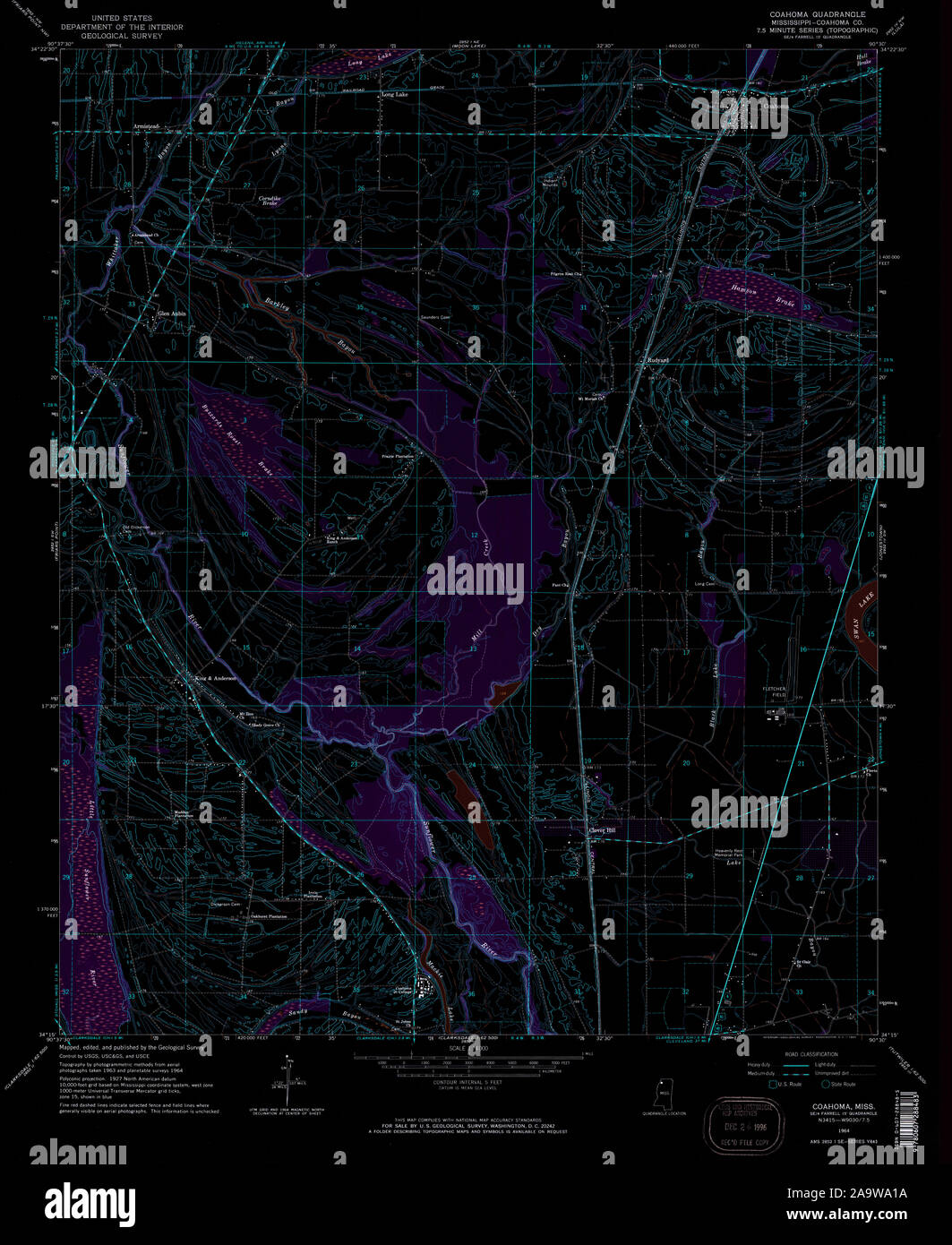 Map of coahoma hires stock photography and images Alamy