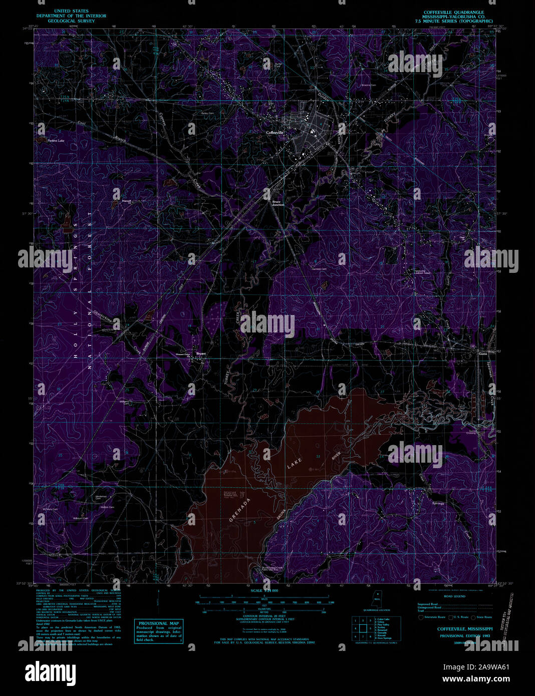 Coffeeville mississippi map hires stock photography and images Alamy