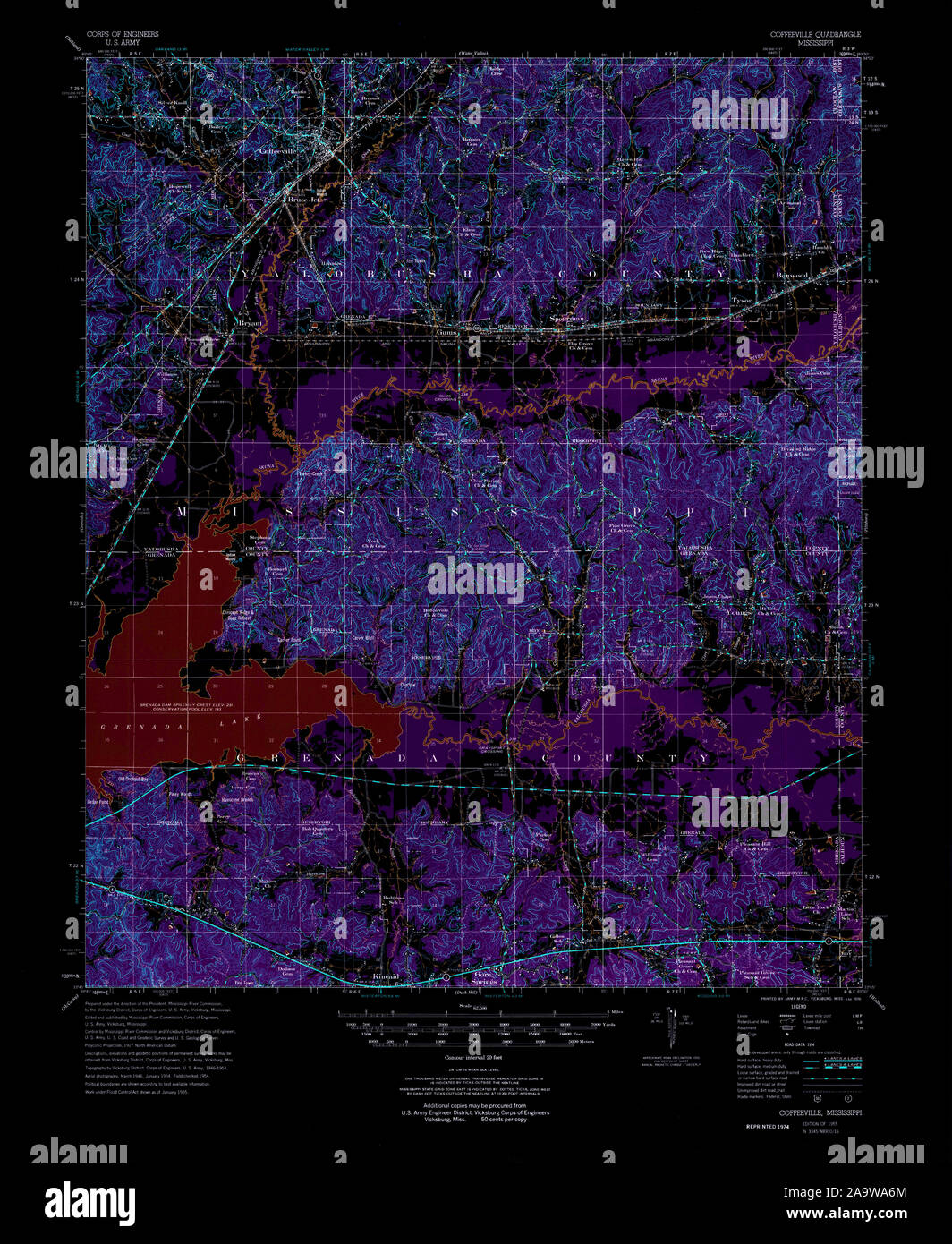 Coffeeville mississippi map hires stock photography and images Alamy