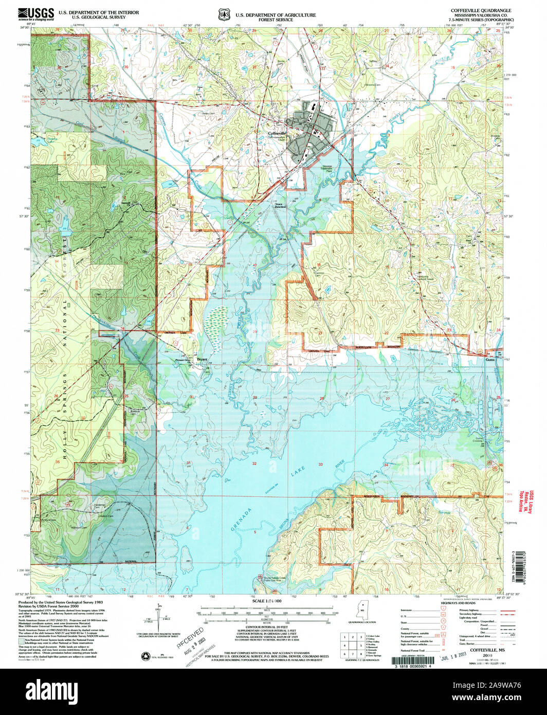 Map of coffeeville hires stock photography and images Alamy