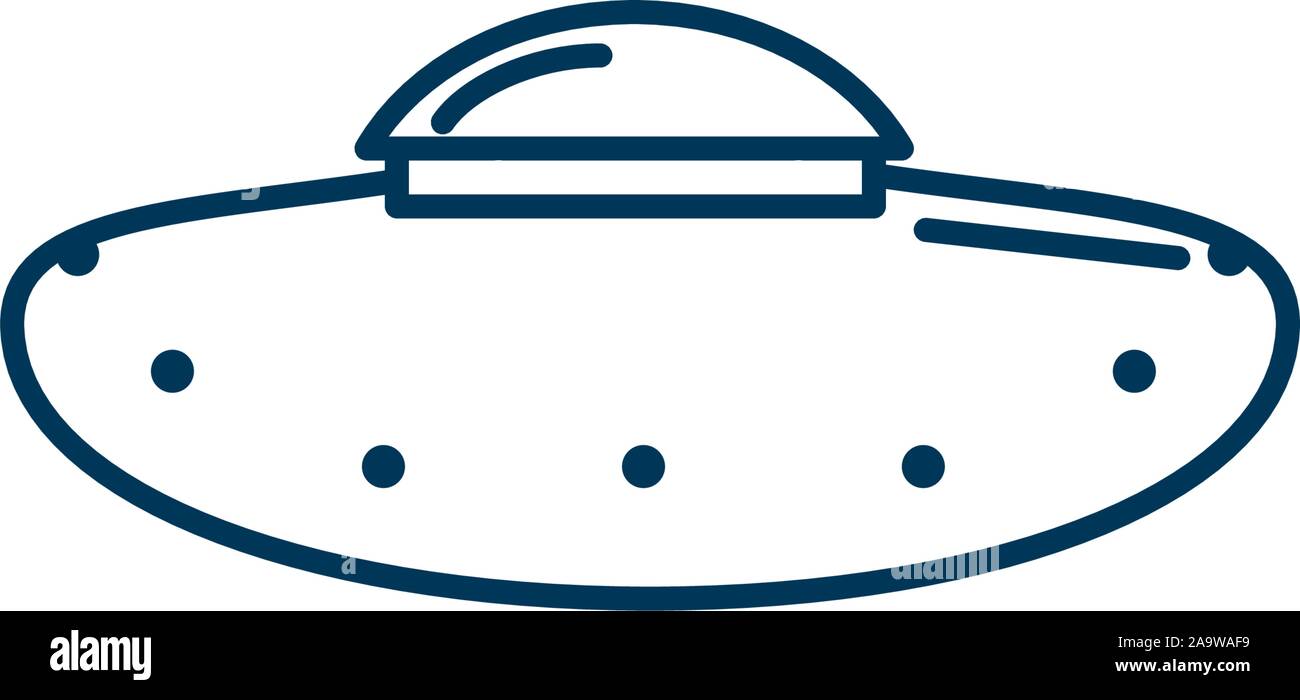 space ufo line style icon vector illustration design Stock Vector Image ...