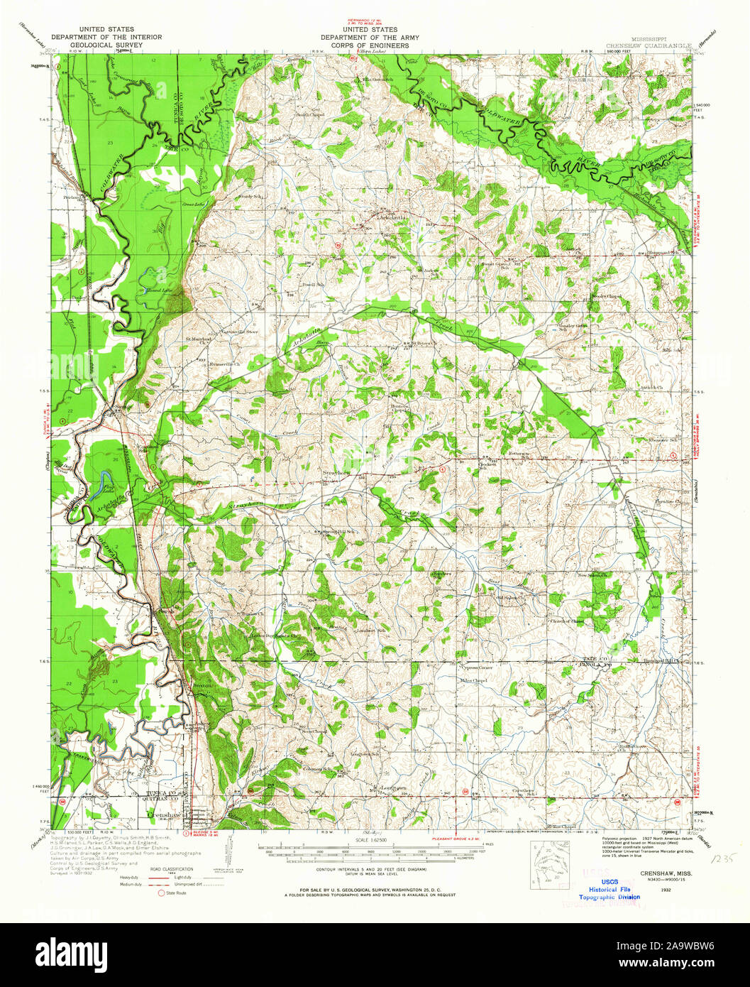 Map of crenshaw mississippi hires stock photography and images Alamy
