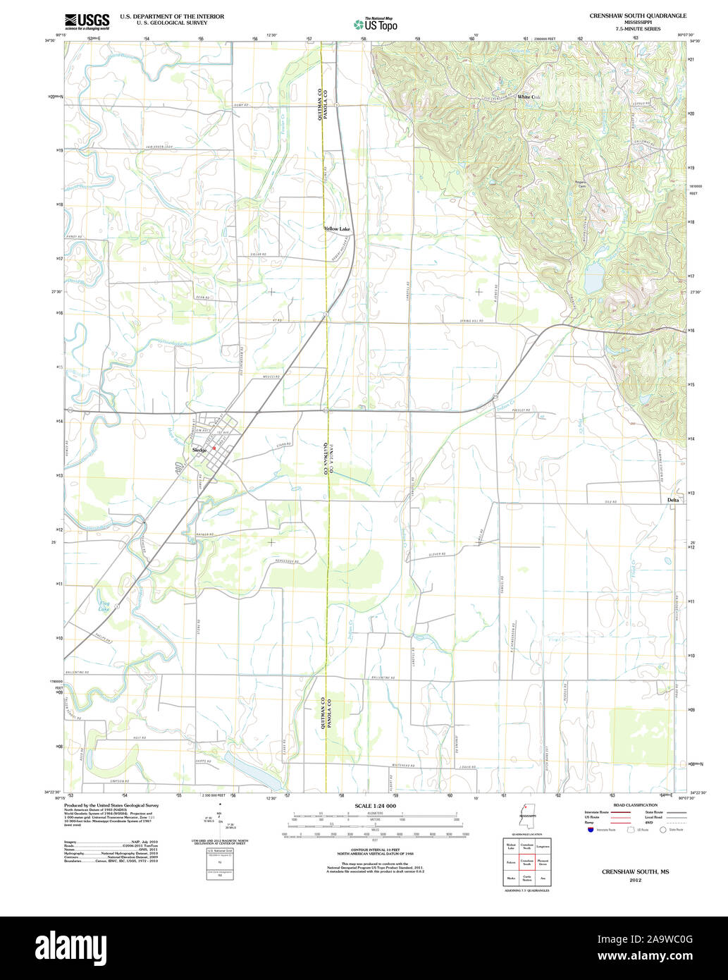 Map of crenshaw mississippi hires stock photography and images Alamy