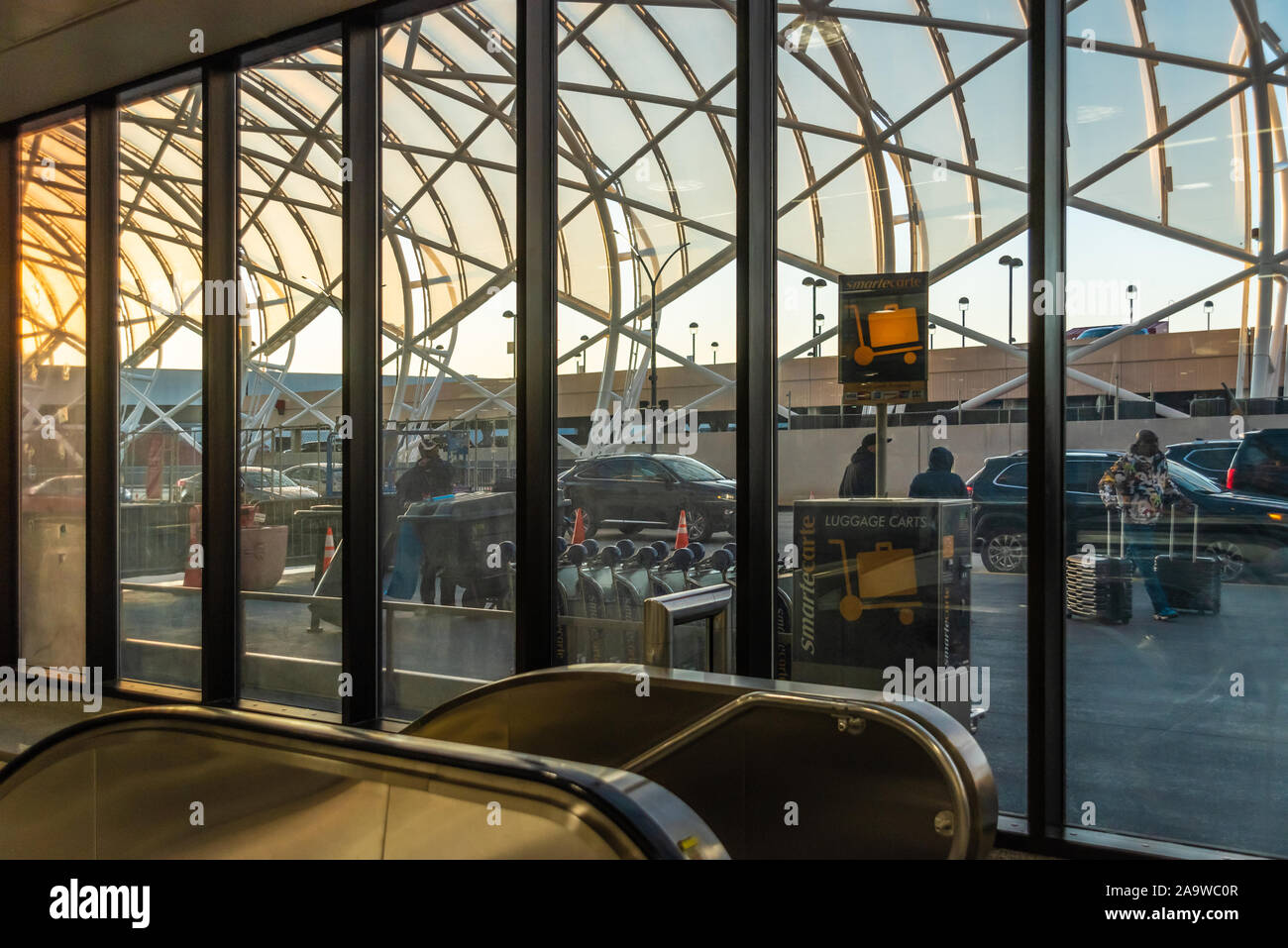 Hartsfield-Jackson Atlanta International Airport Domestic Terminal South, served by Delta Air Lines, in Atlanta, Georgia. (USA) Stock Photo