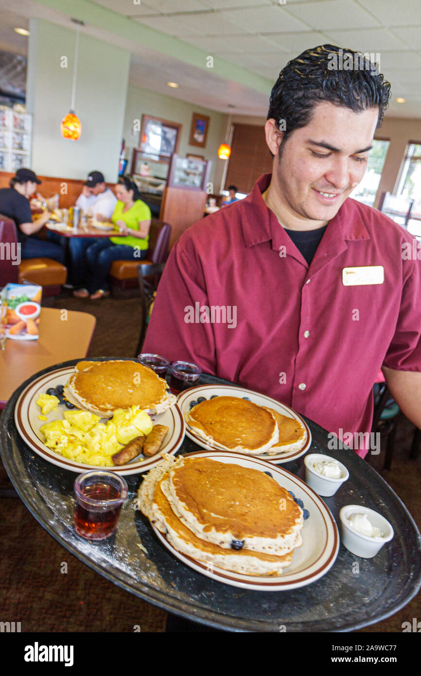 Miami Florida,Hialeah Gardens,Denny's,restaurant restaurants food dining eating out cafe cafes bistro,Hispanic Latin Latino ethnic immigrant immigrant Stock Photo