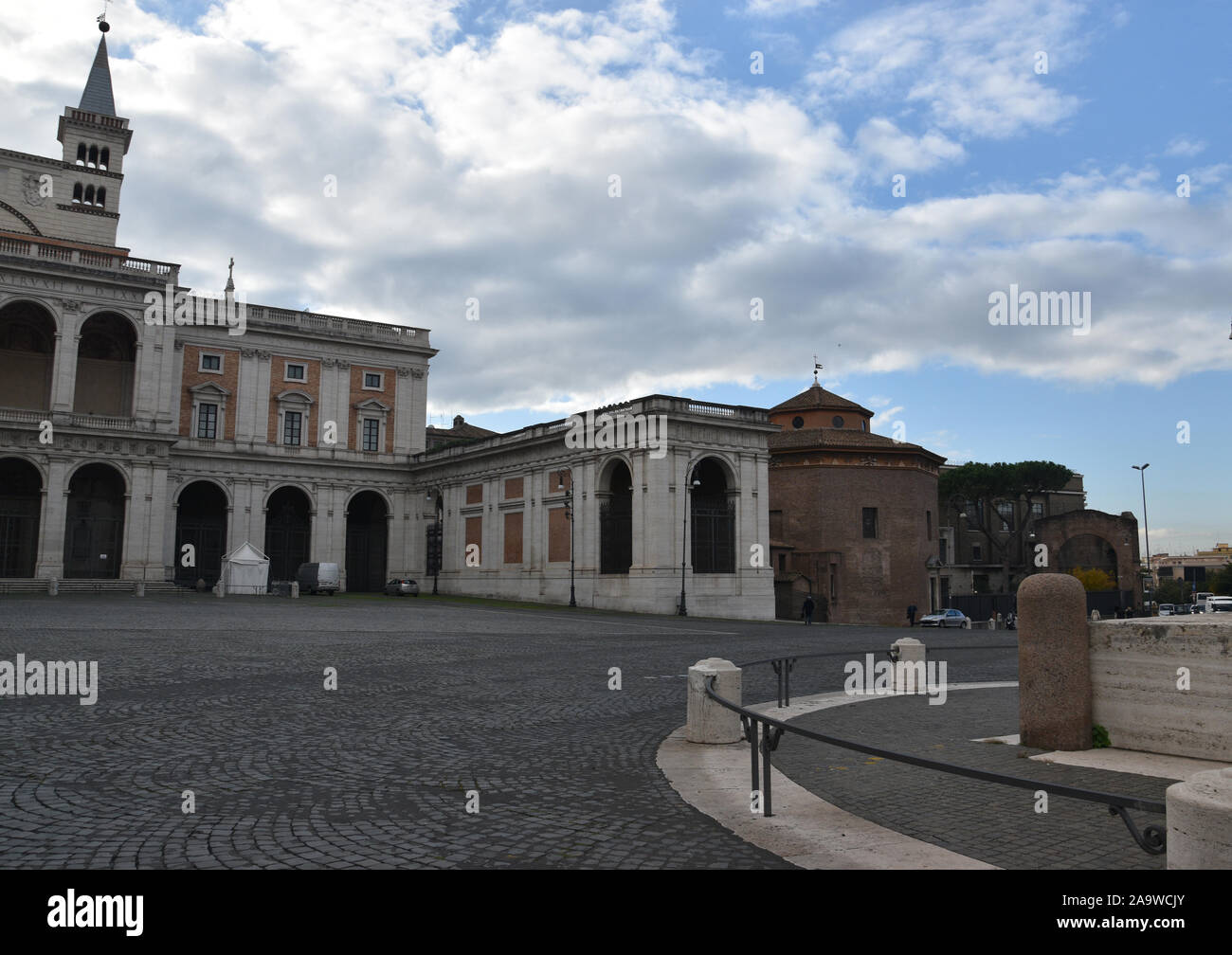 The baptistery at St. John's Square on the rear of St. John's in the Lateran, Rome, Italy. Stock Photo