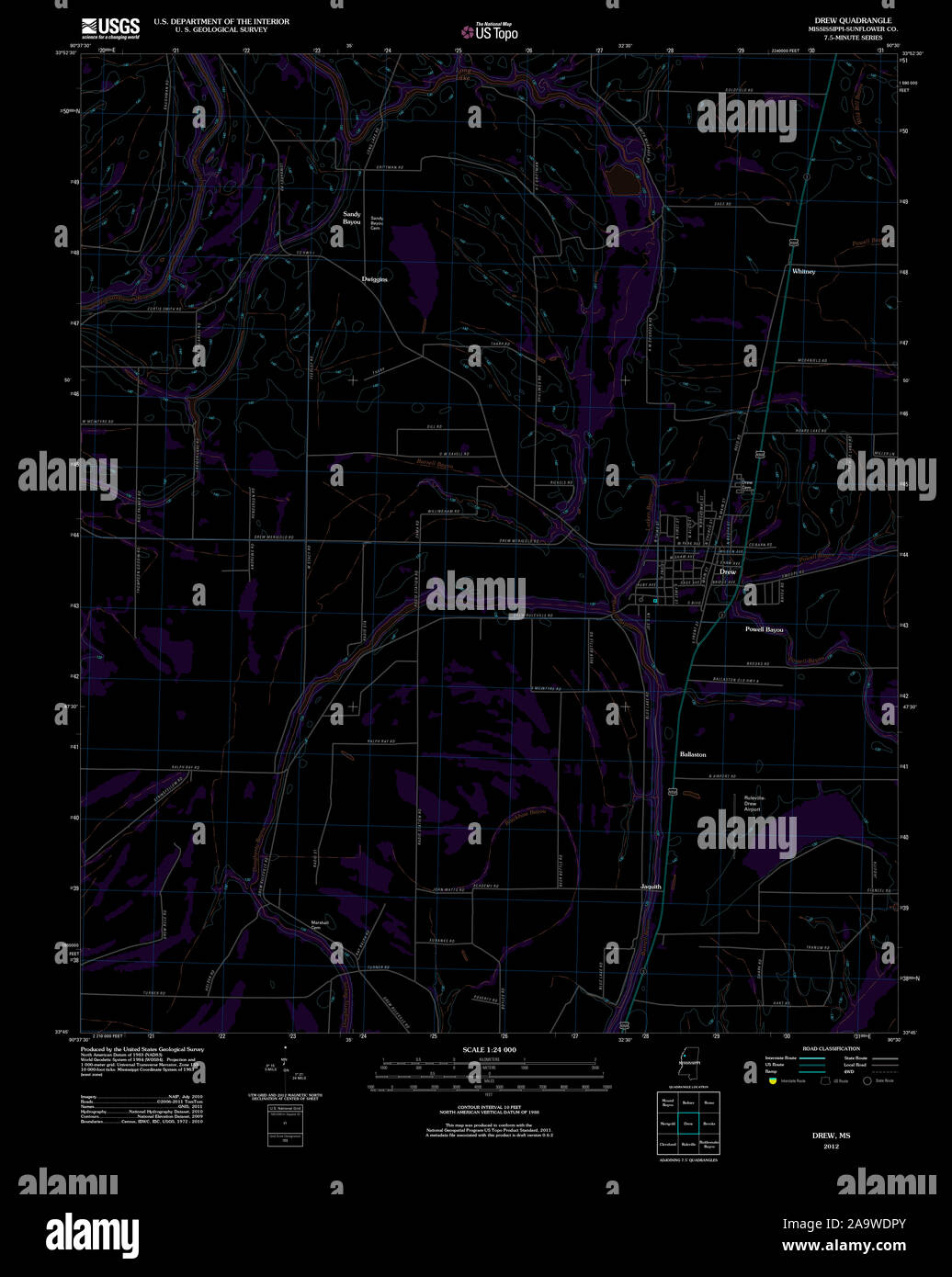 Drew mississippi map hires stock photography and images Alamy