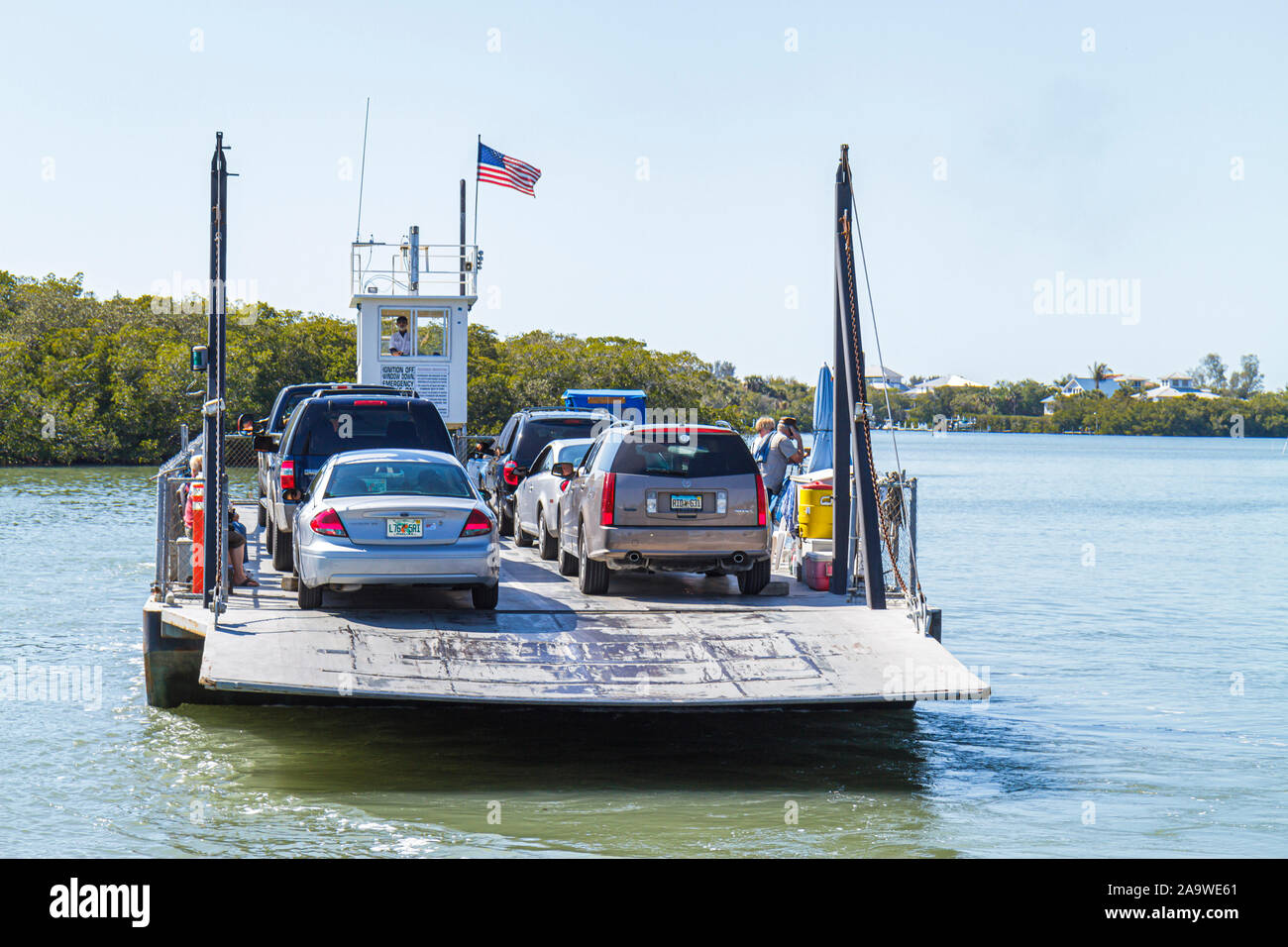 Florida Cape Haze,Palm Island Transit Ferry,Lemon Bay,vehicles,FL100322066 Stock Photo