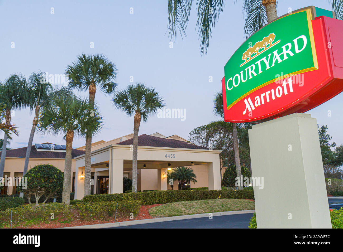 Fort Ft. Myers Florida,Courtyard by Marriott,hotel,sign,FL100322076 Stock Photo