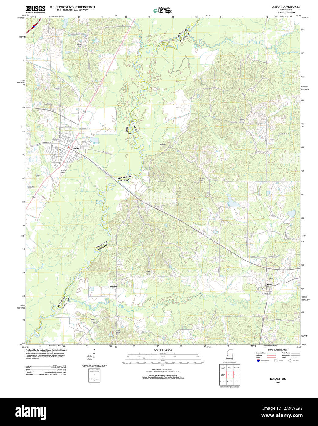 Durant mississippi map Cut Out Stock Images & Pictures - Alamy