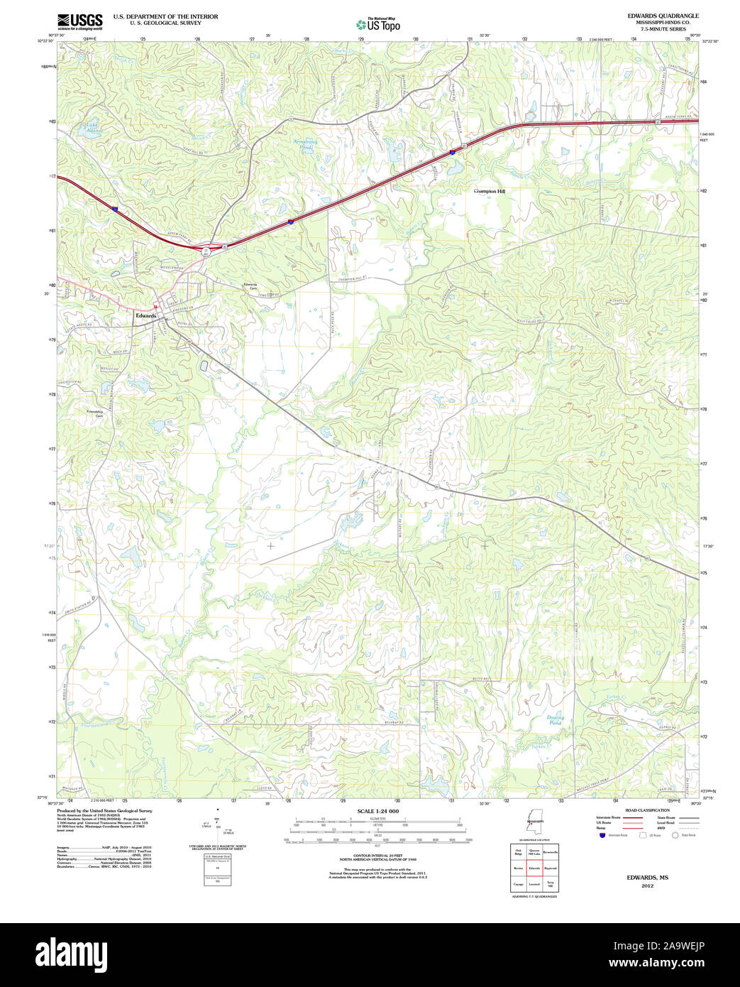 Edwards mississippi map hires stock photography and images Alamy
