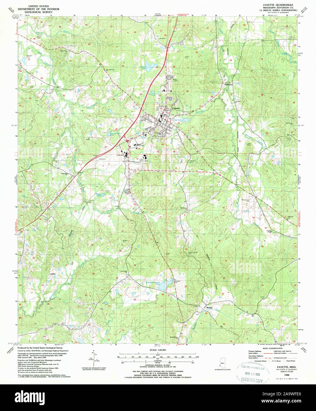 Fayette mississippi map hires stock photography and images Alamy