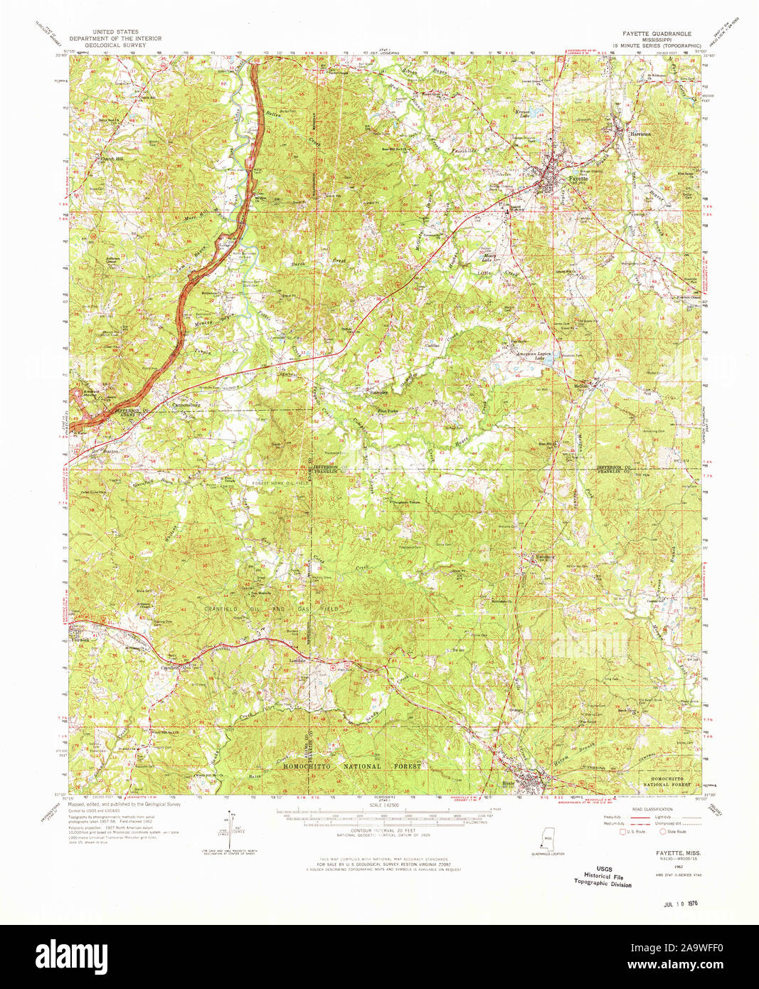 Fayette mississippi map hires stock photography and images Alamy