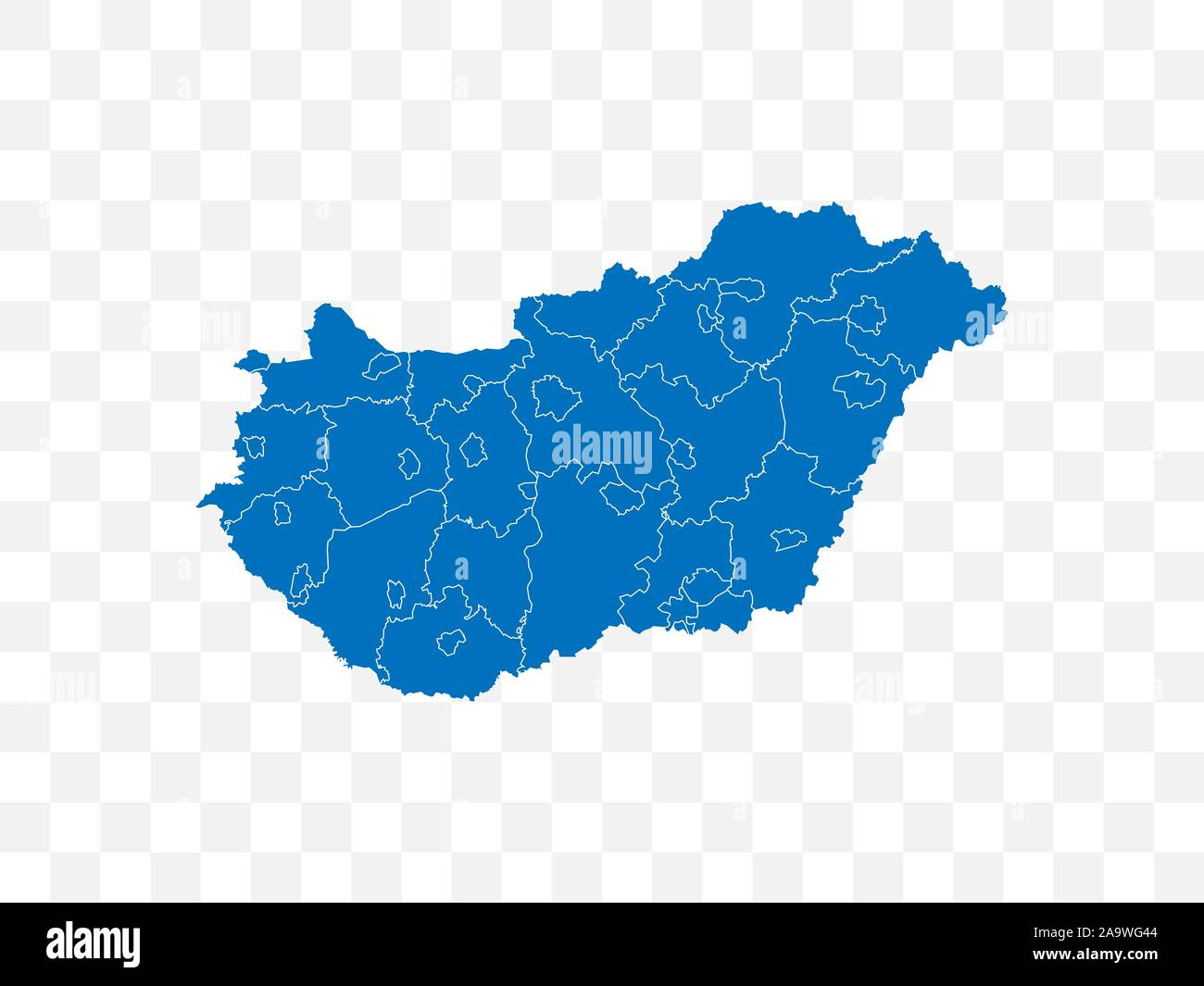 Hungary Map On Transparent Background Vector Illustration Stock Vector Hungary Map On Transparent Background Vector Illustration Stock Vector
