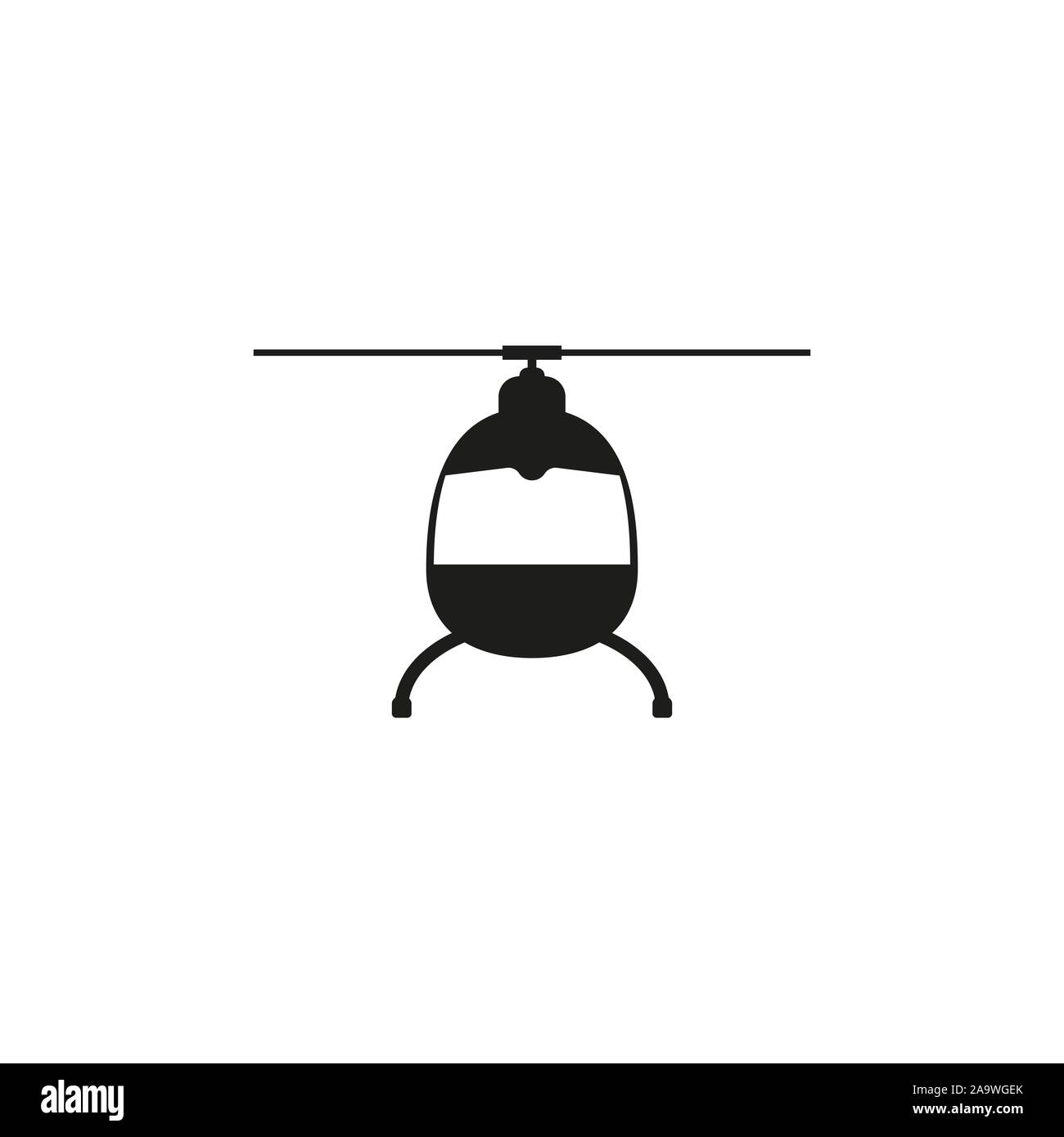 Helicopter, chopper icon. Vector illustration, flat design. Stock Vector