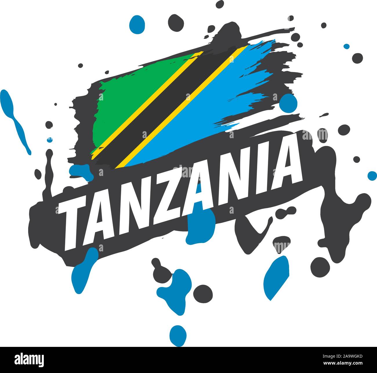 Tanzania flag, vector illustration on a white background Stock Vector ...