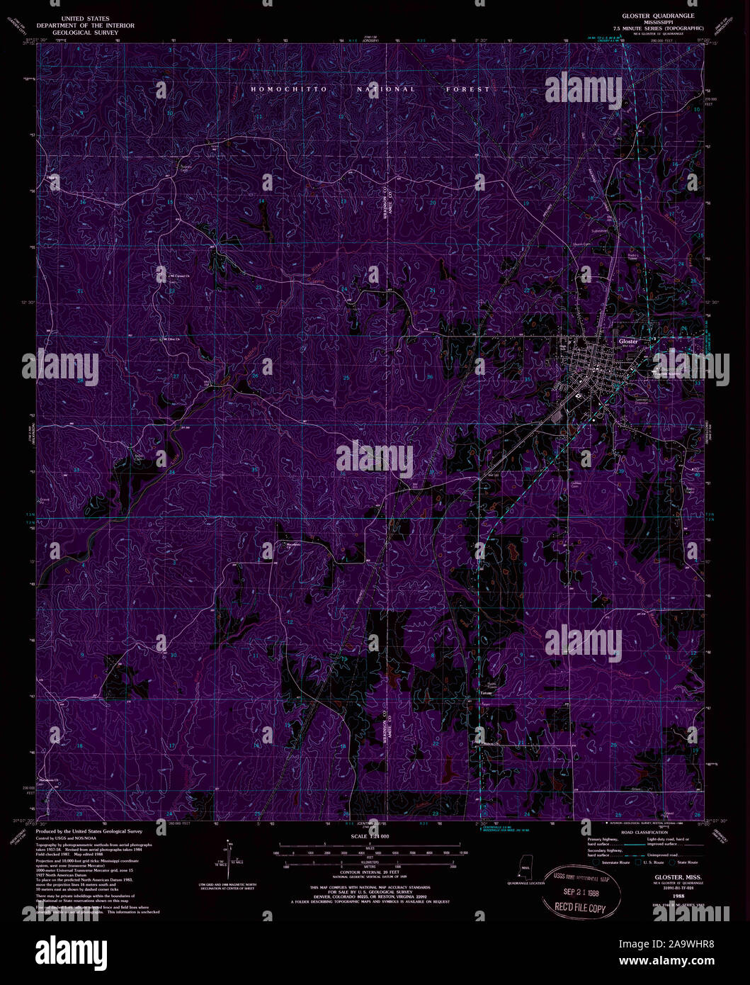 Gloster mississippi map hires stock photography and images Alamy