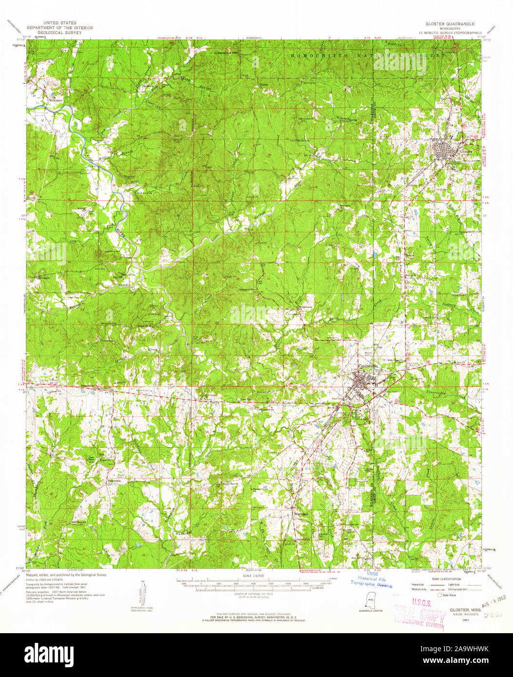 Gloster mississippi map hires stock photography and images Alamy