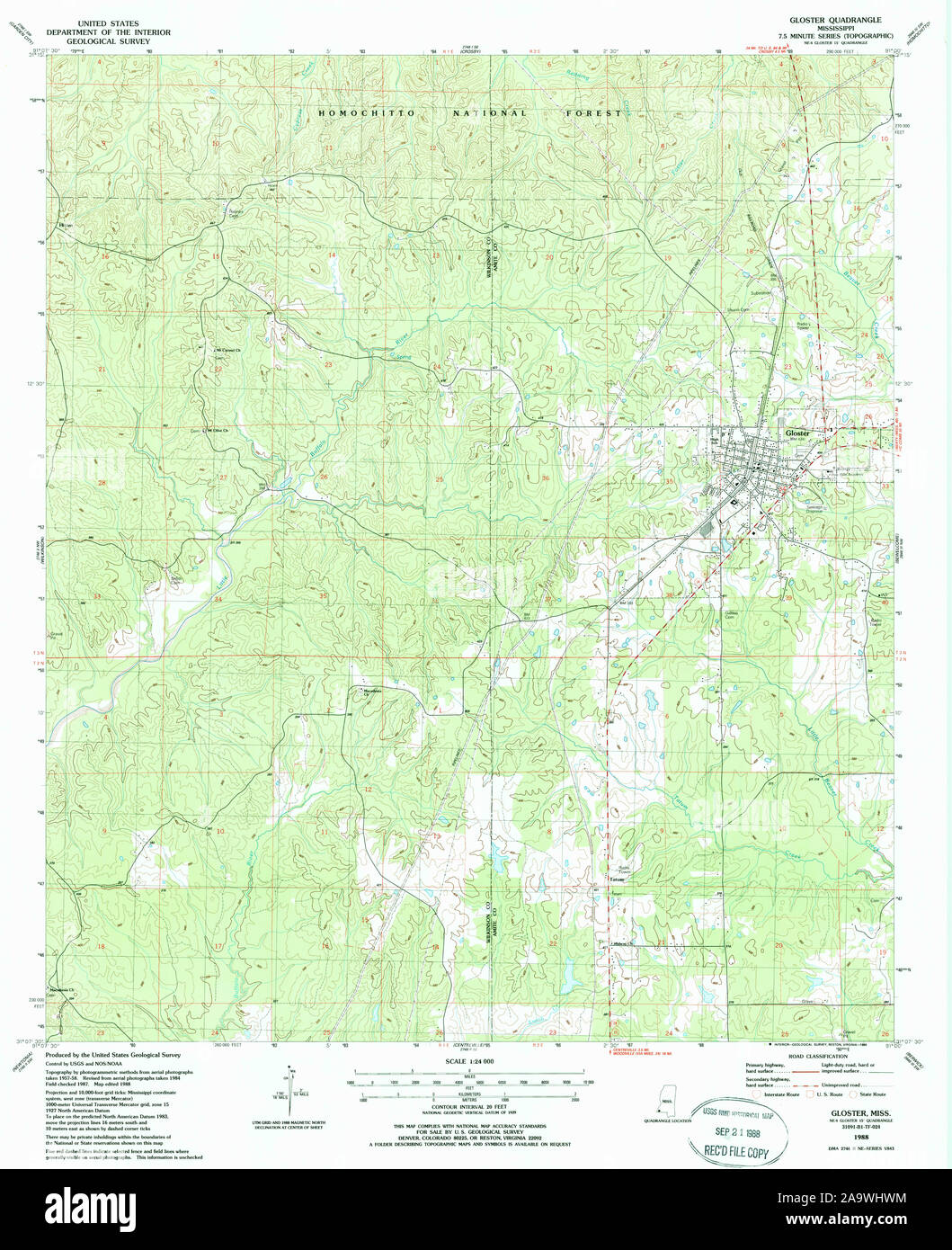 Gloster mississippi map hires stock photography and images Alamy