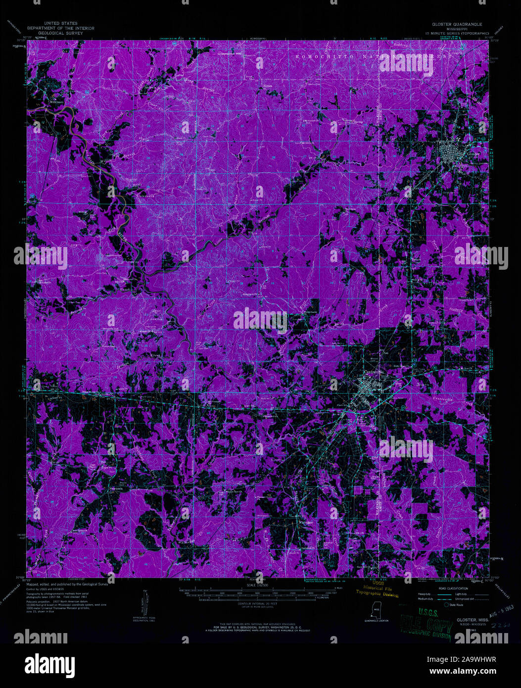 Gloster mississippi map hires stock photography and images Alamy