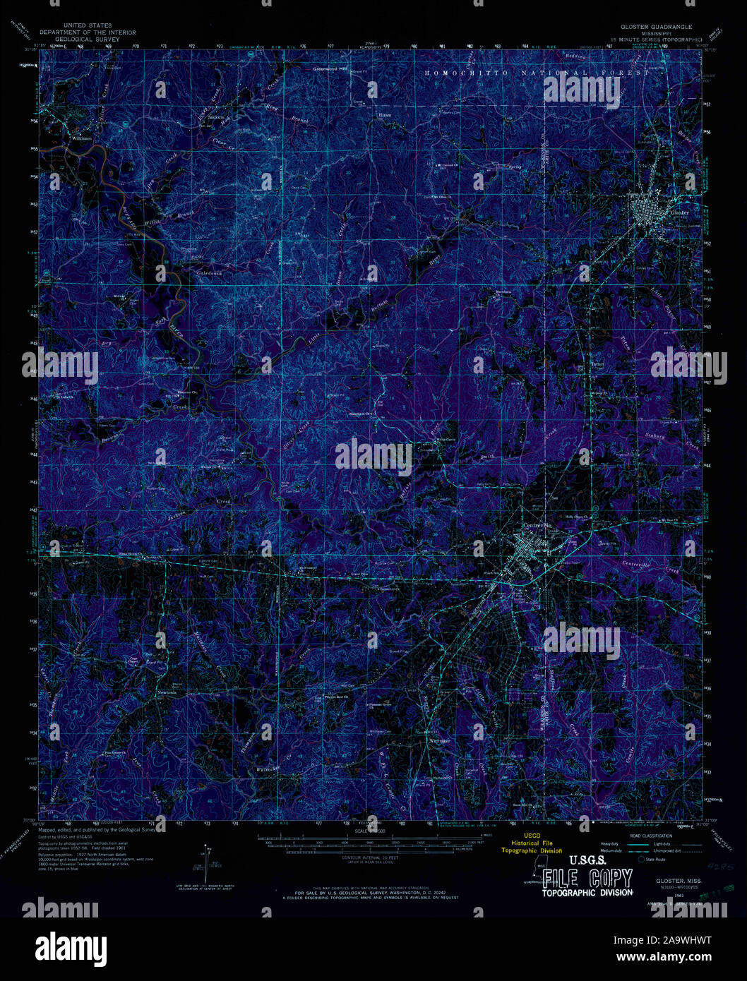 Gloster mississippi map hires stock photography and images Alamy