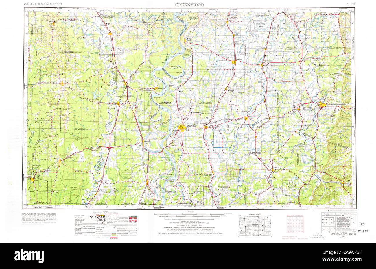 Map of greenwood mississippi Cut Out Stock Images & Pictures Alamy