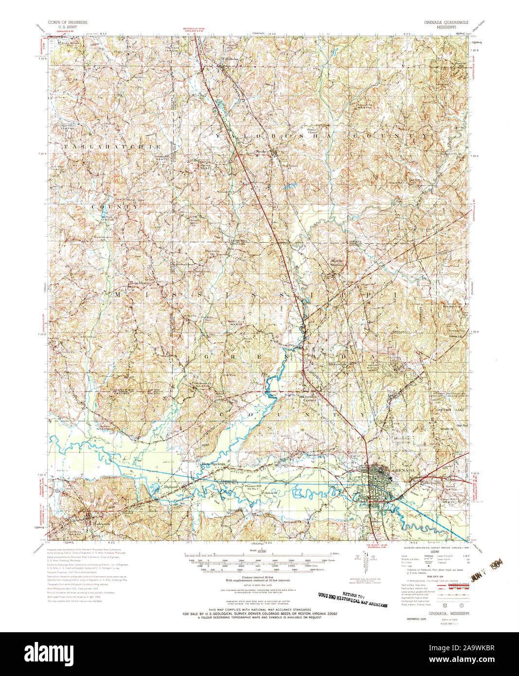 Grenada mississippi map Cut Out Stock Images & Pictures Alamy