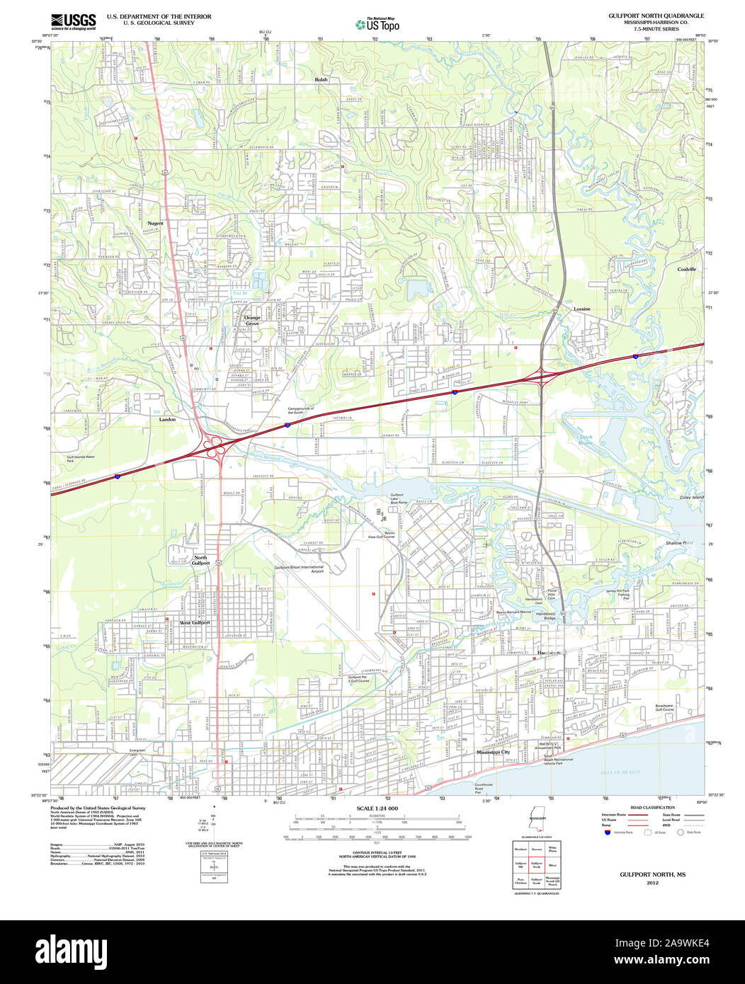 Gulfport mississippi map hi-res stock photography and images - Alamy