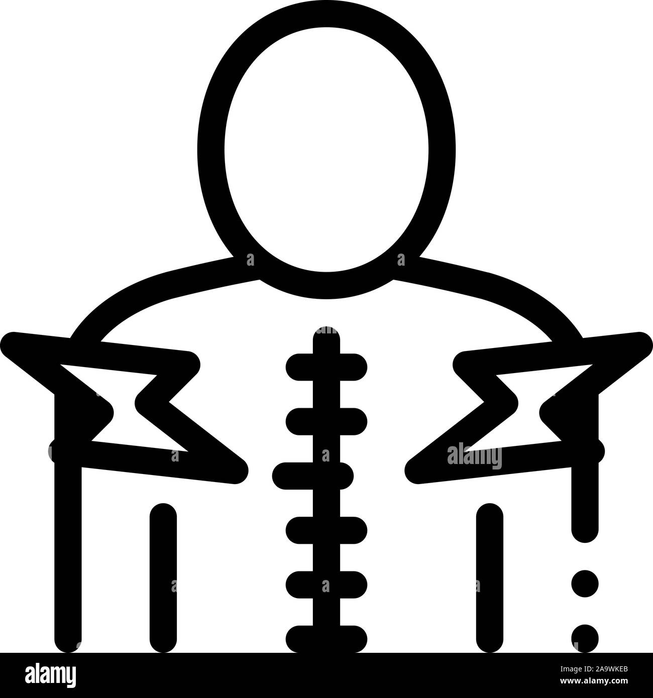 Spinal Pain Icon Vector Outline Illustration Stock Vector Image & Art ...