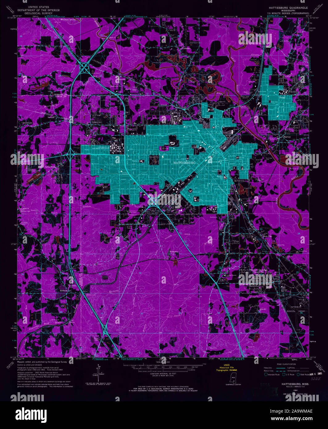 Hattiesburg map hires stock photography and images Alamy