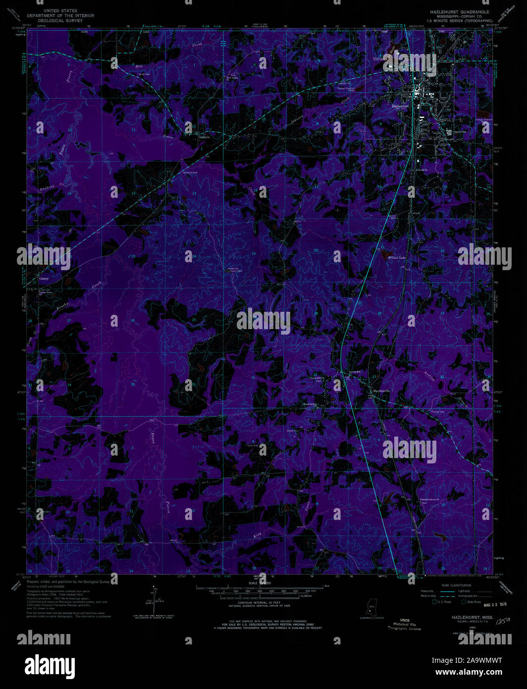 Map of hazlehurst hires stock photography and images Alamy