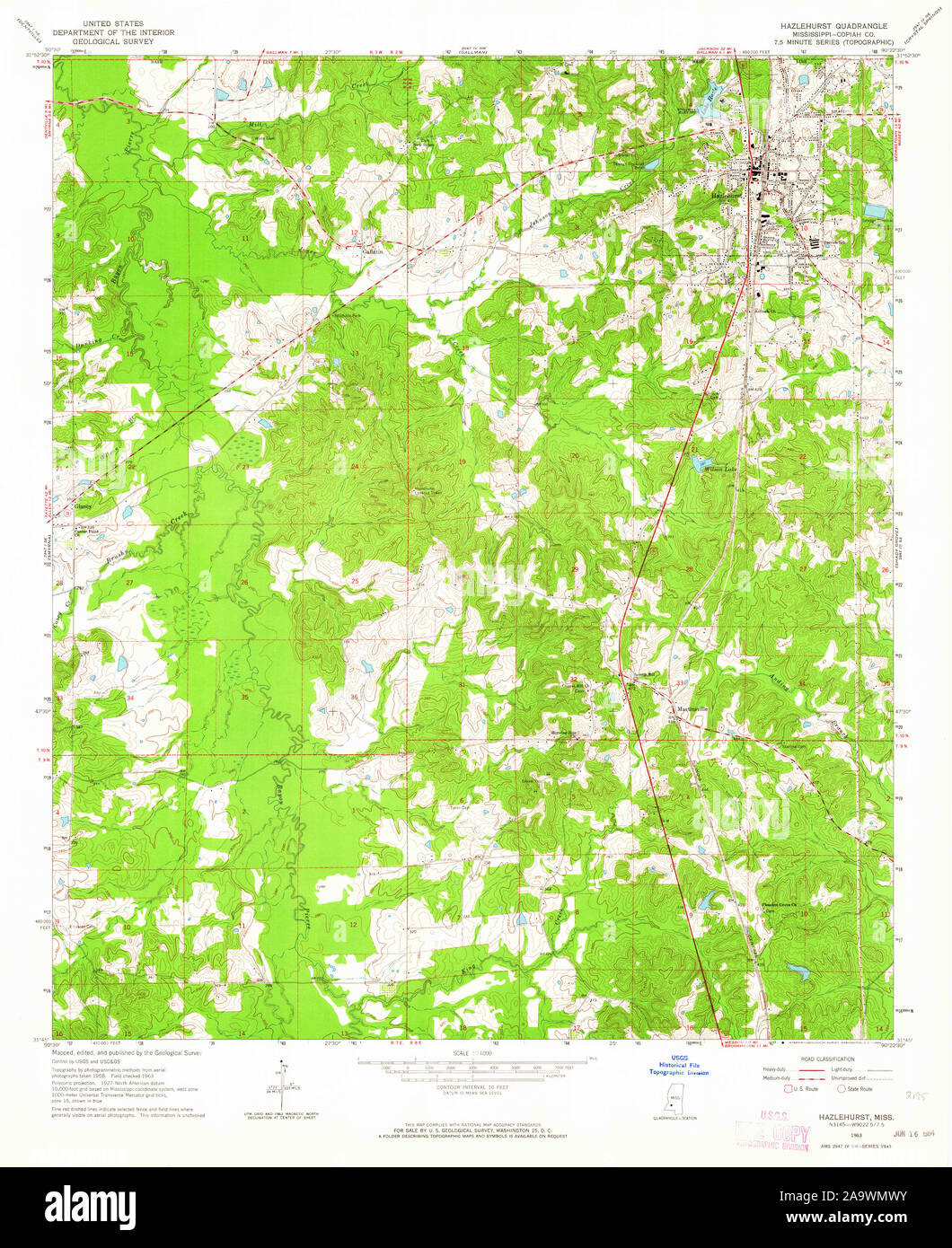 Map of hazlehurst hires stock photography and images Alamy