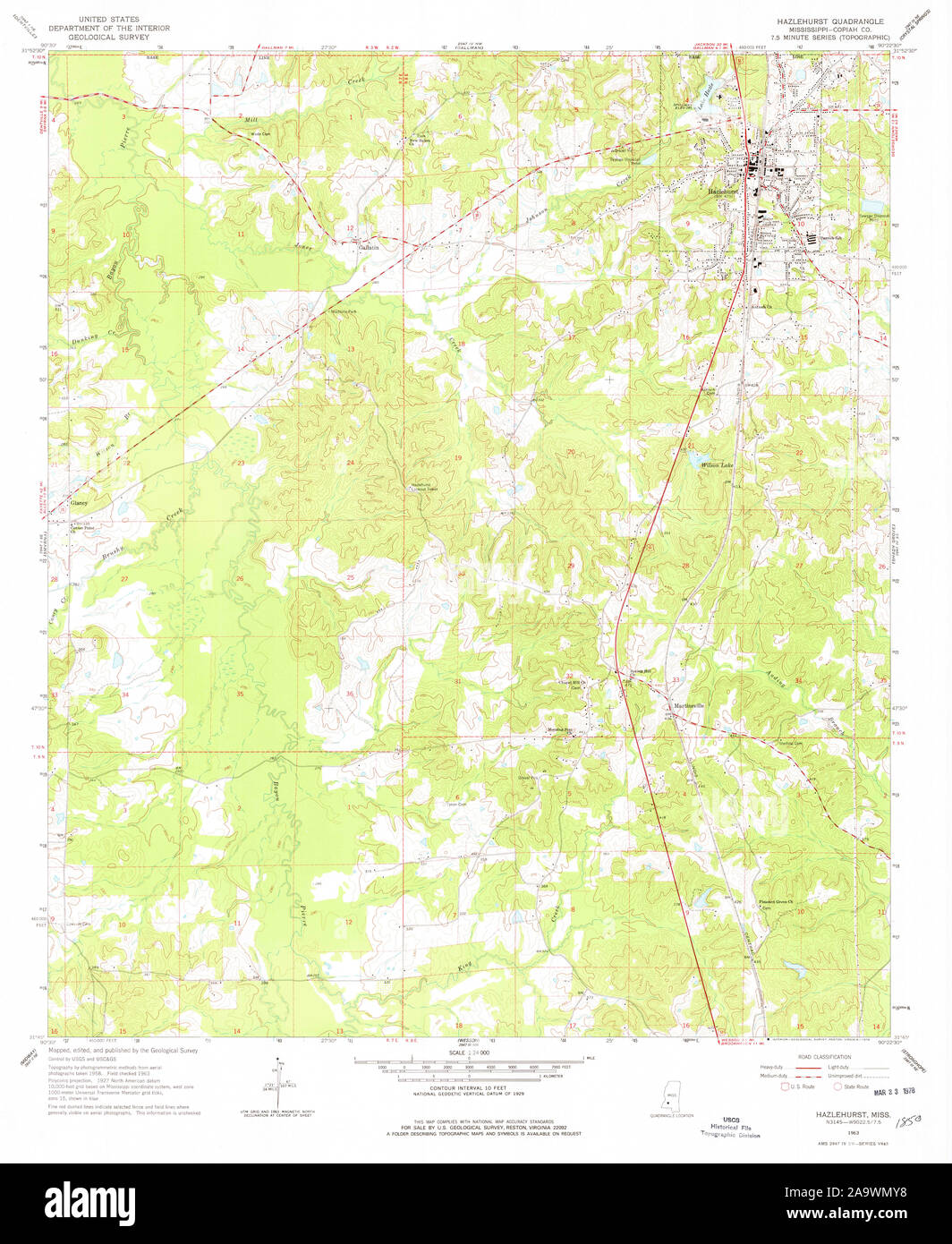 Map of hazlehurst hires stock photography and images Alamy