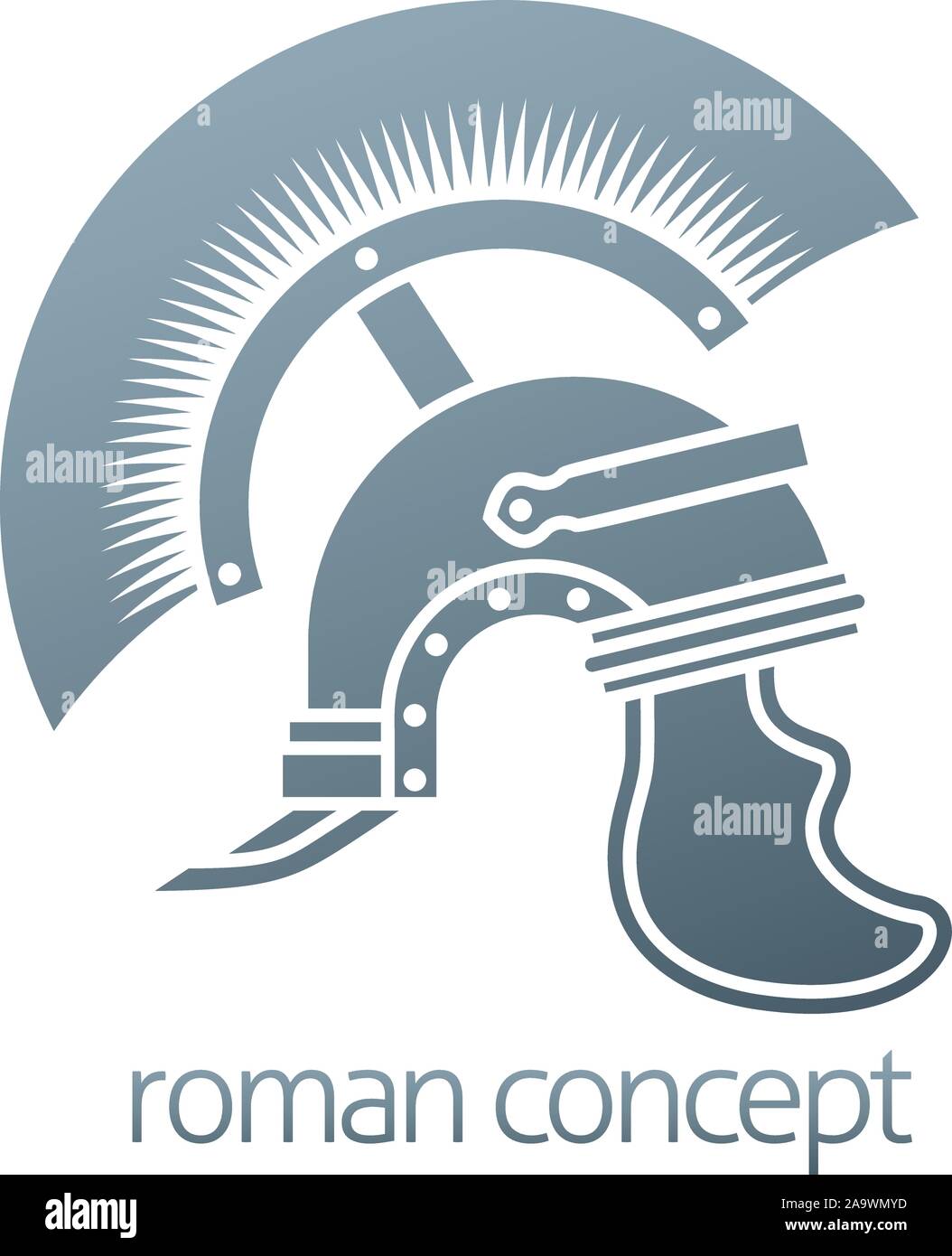 Roman Centurion Helmet Concept Stock Vector