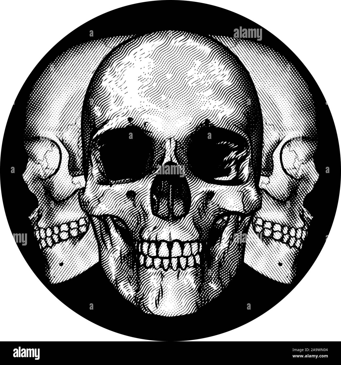 Skulls Graphic Design Stock Vector