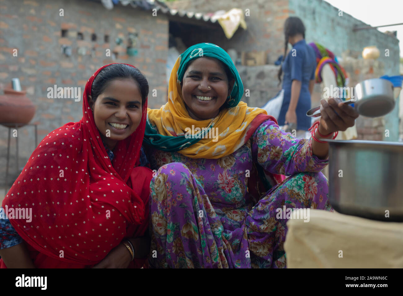 Indian village mother daughter hi-res stock photography and images - Alamy