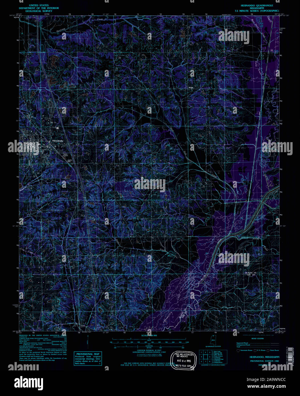 Map of hernando hi-res stock photography and images - Alamy