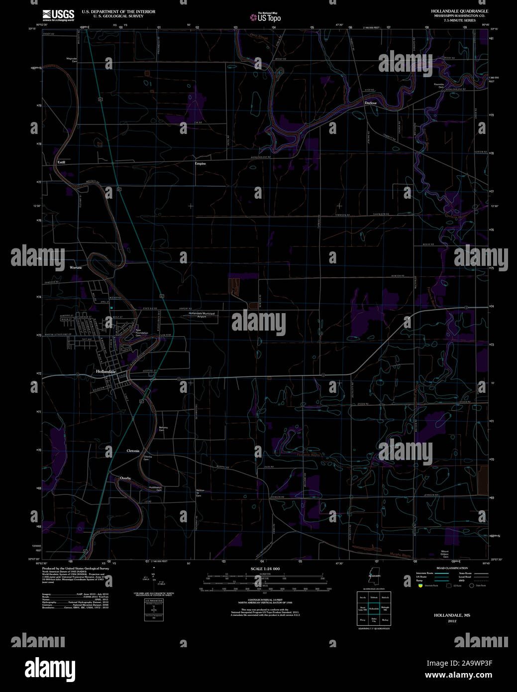 Hollandale mississippi map hires stock photography and images Alamy