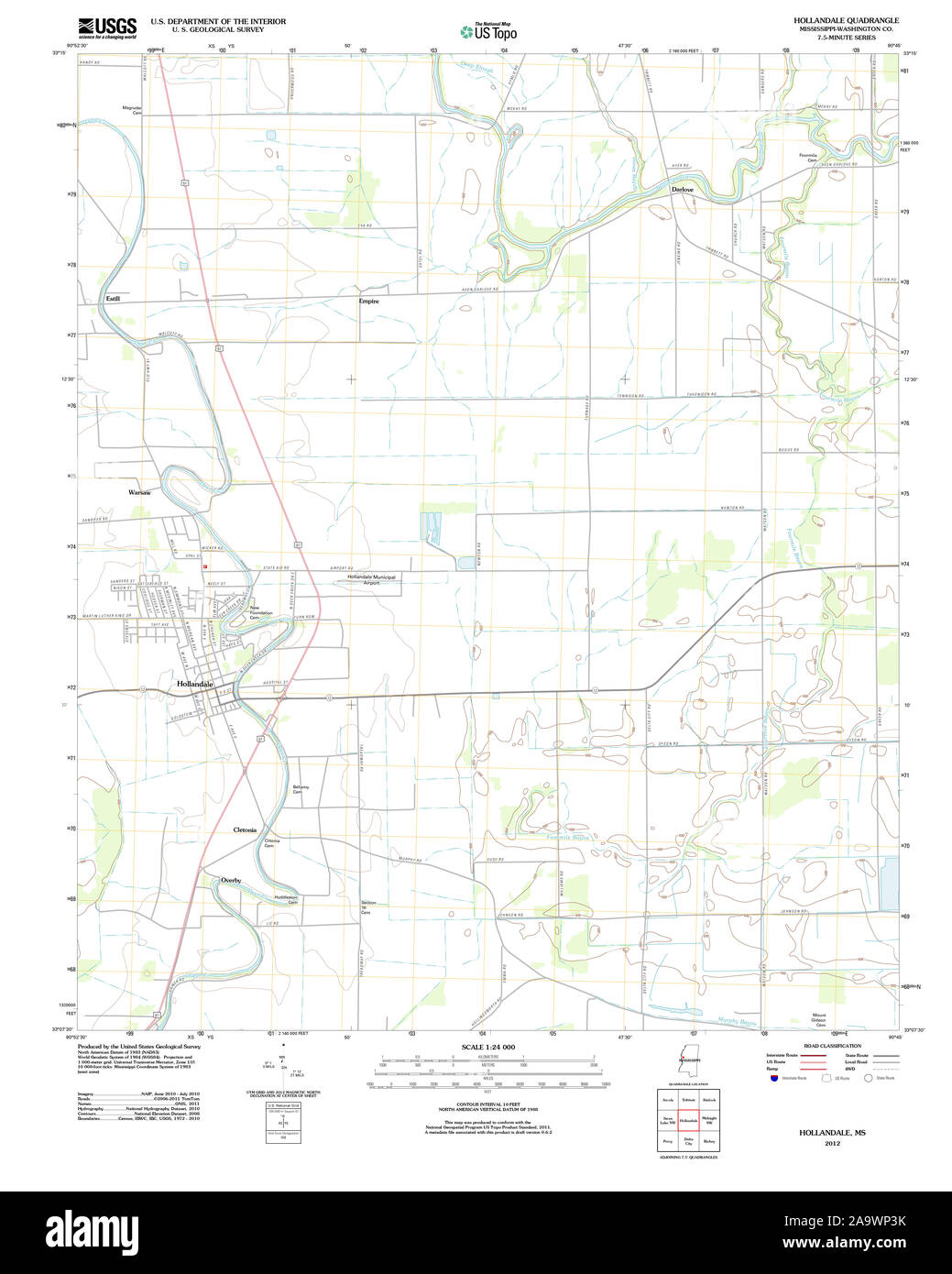 Hollandale mississippi map Cut Out Stock Images & Pictures Alamy