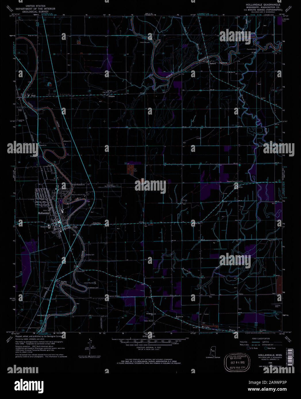 Hollandale mississippi map hires stock photography and images Alamy