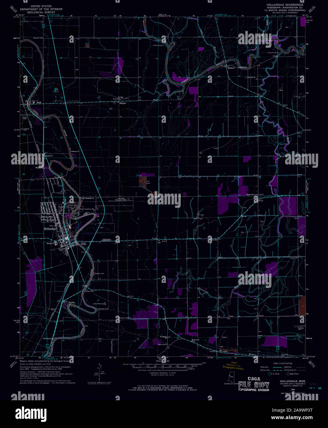 Hollandale mississippi map hires stock photography and images Alamy