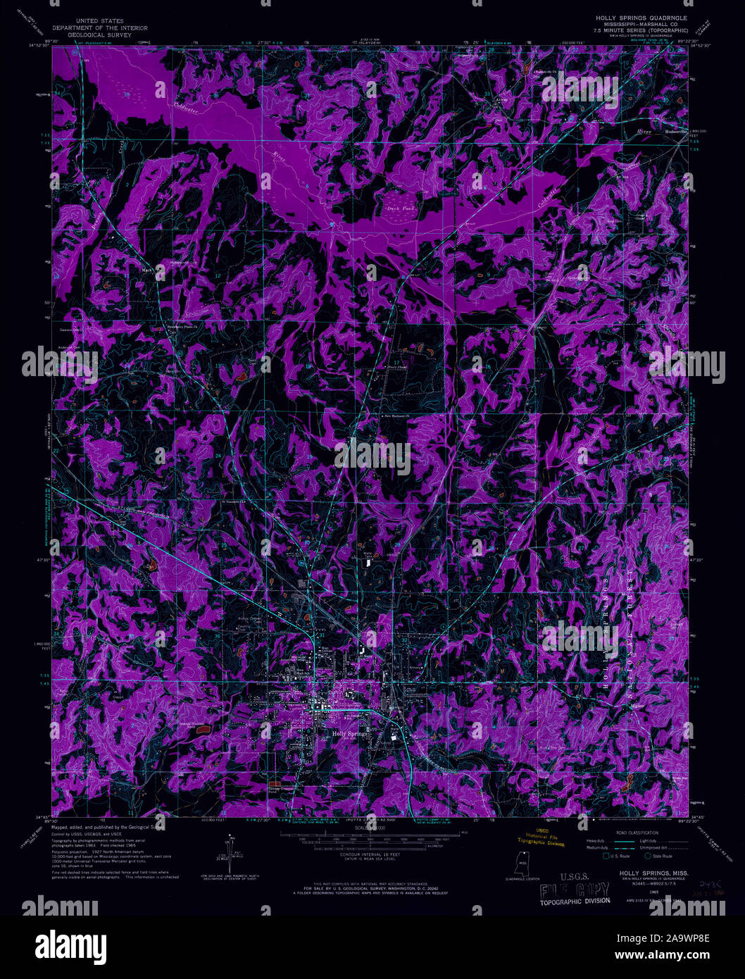 Map of holly springs hires stock photography and images Alamy