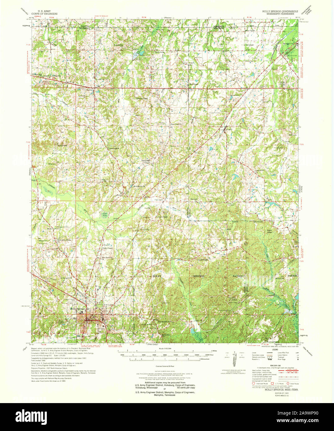 Map of holly springs hires stock photography and images Alamy