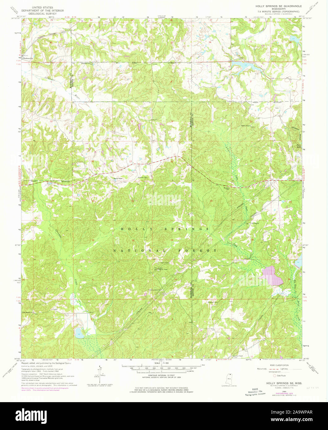Map of holly springs hires stock photography and images Alamy