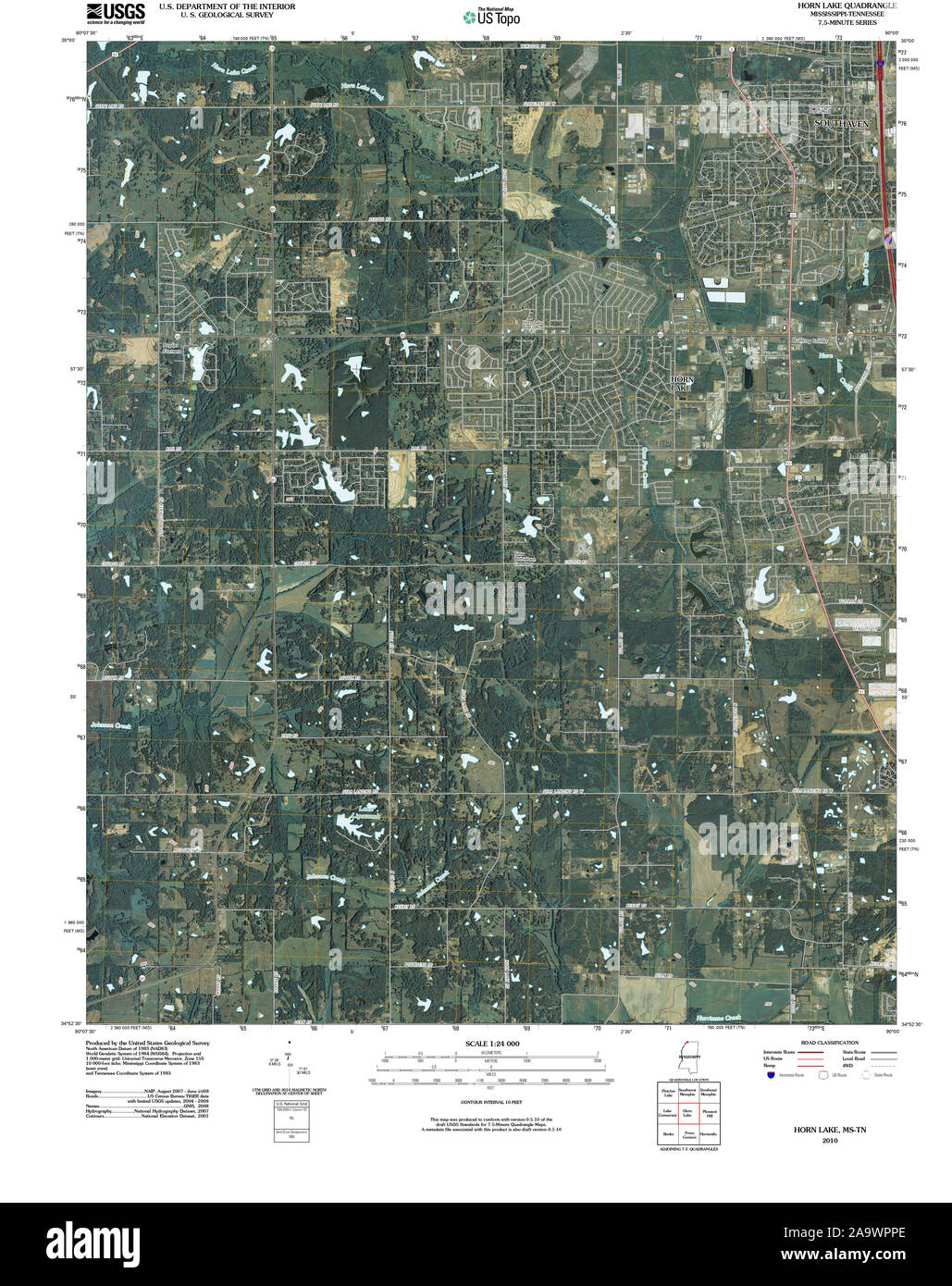 Horn lake map hires stock photography and images Alamy