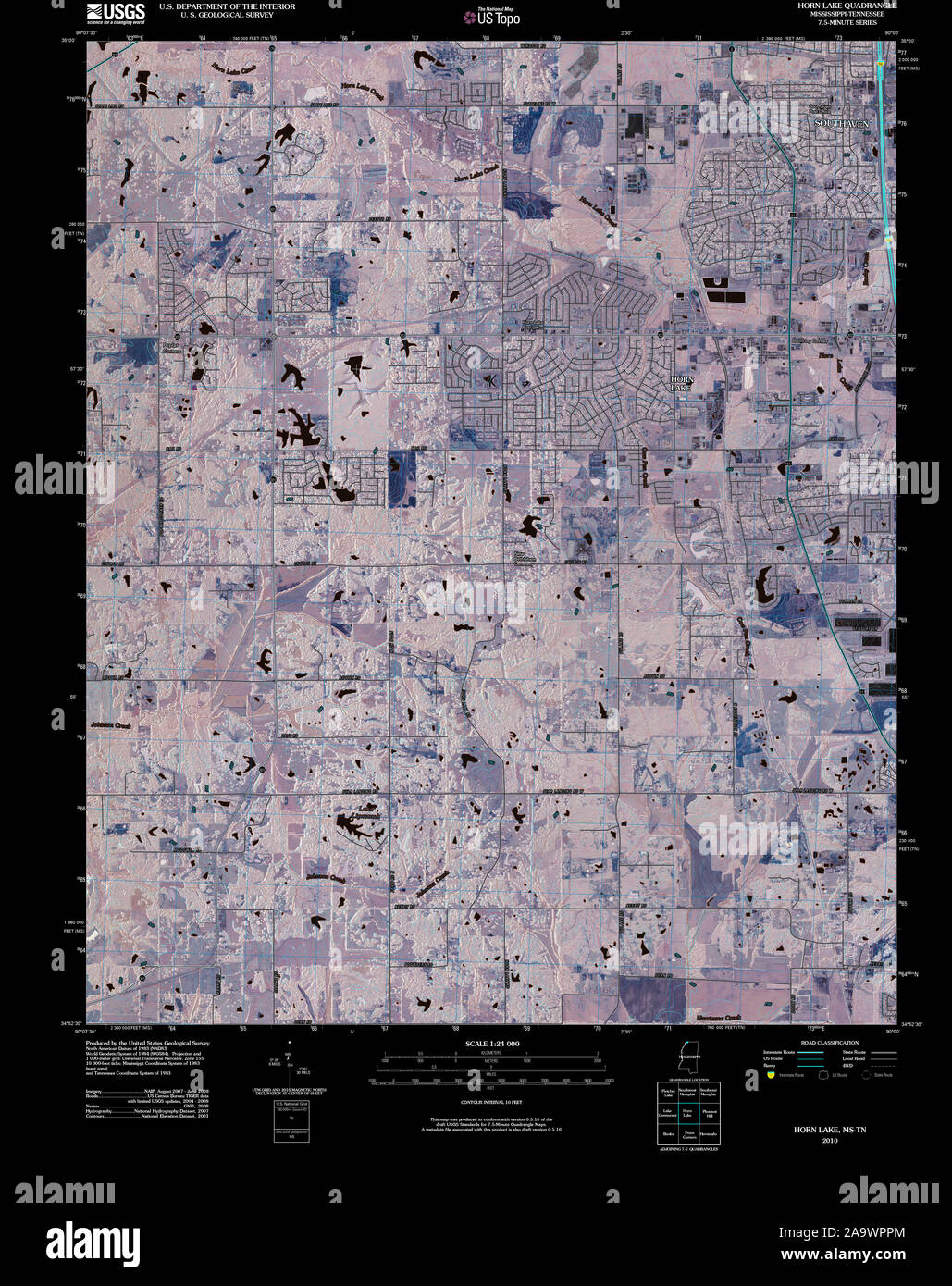 Map of horn lake hires stock photography and images Alamy