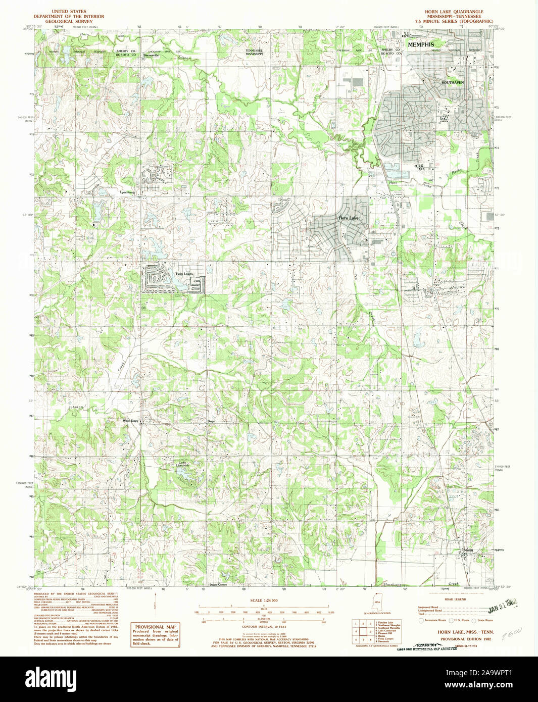 Horn lake mississippi map hires stock photography and images Alamy