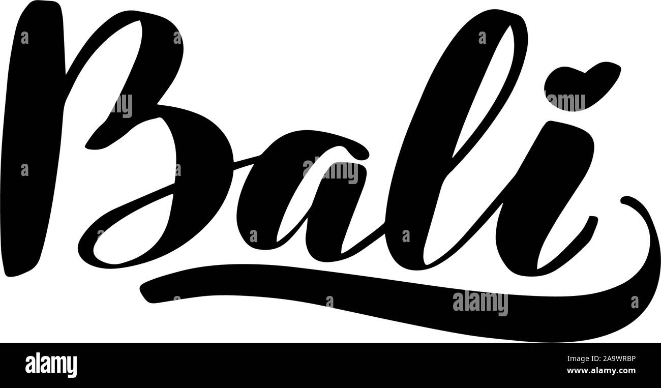 Bali typography Stock Vector Images - Alamy